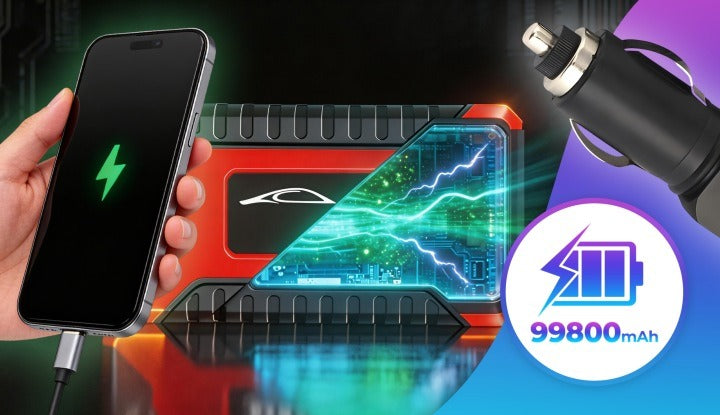 Booster rozruchowy z powerbankiem 99800 mAh