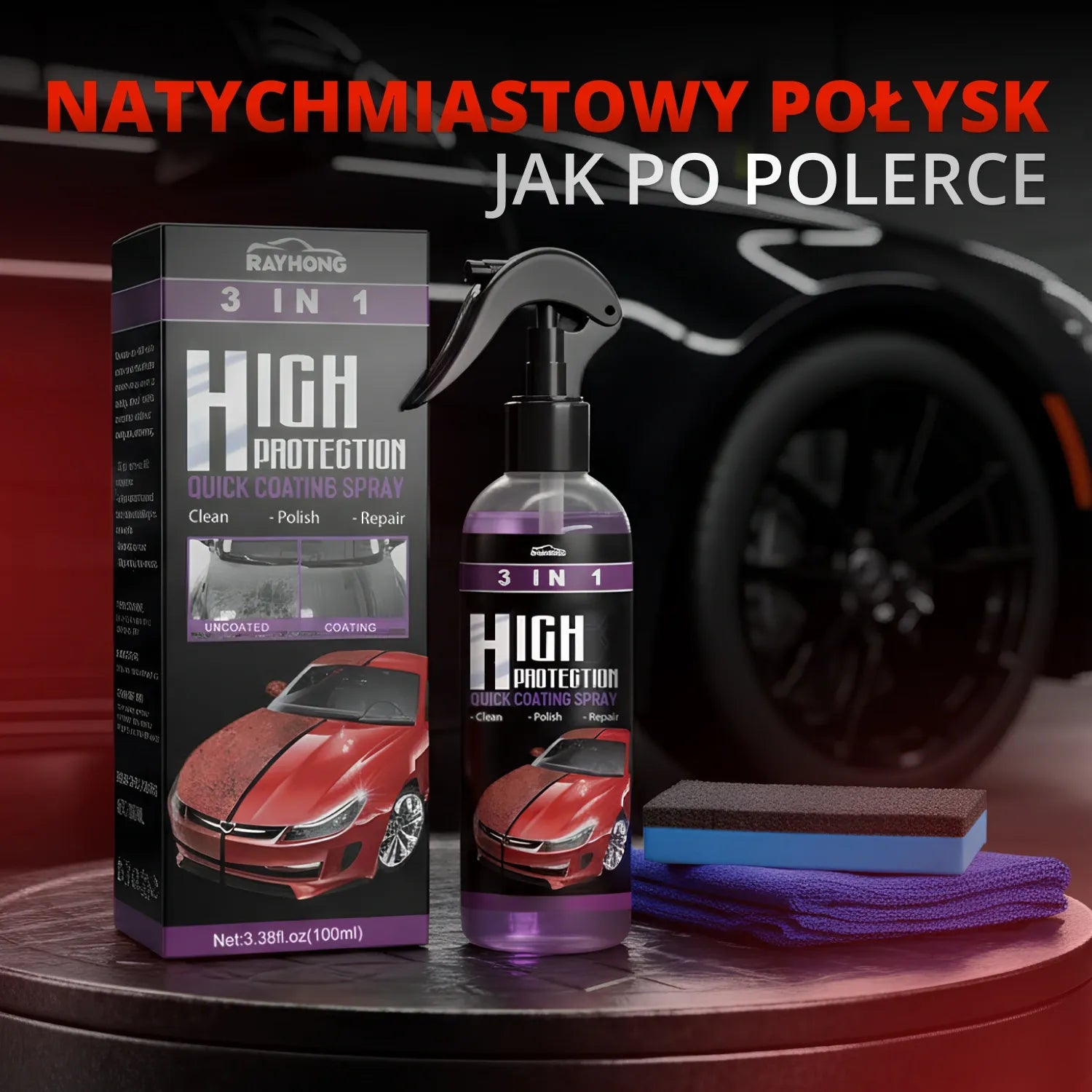 Spray nabłyszczający do auta 100 ml