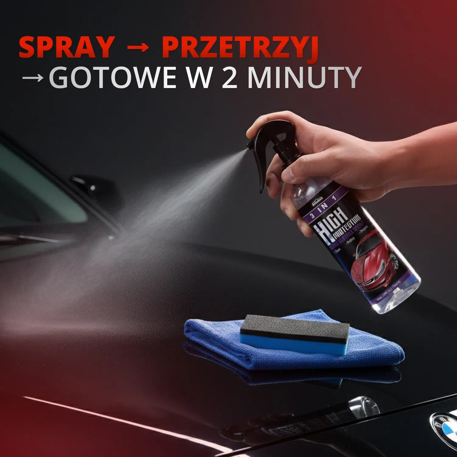 Spray nabłyszczający do auta 100 ml